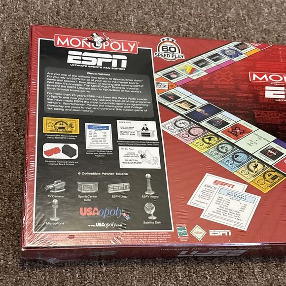 Monopoly ESPN Ultimate Sports Fan Edition Board Game New Factory Sealed - Picture 5 of 10